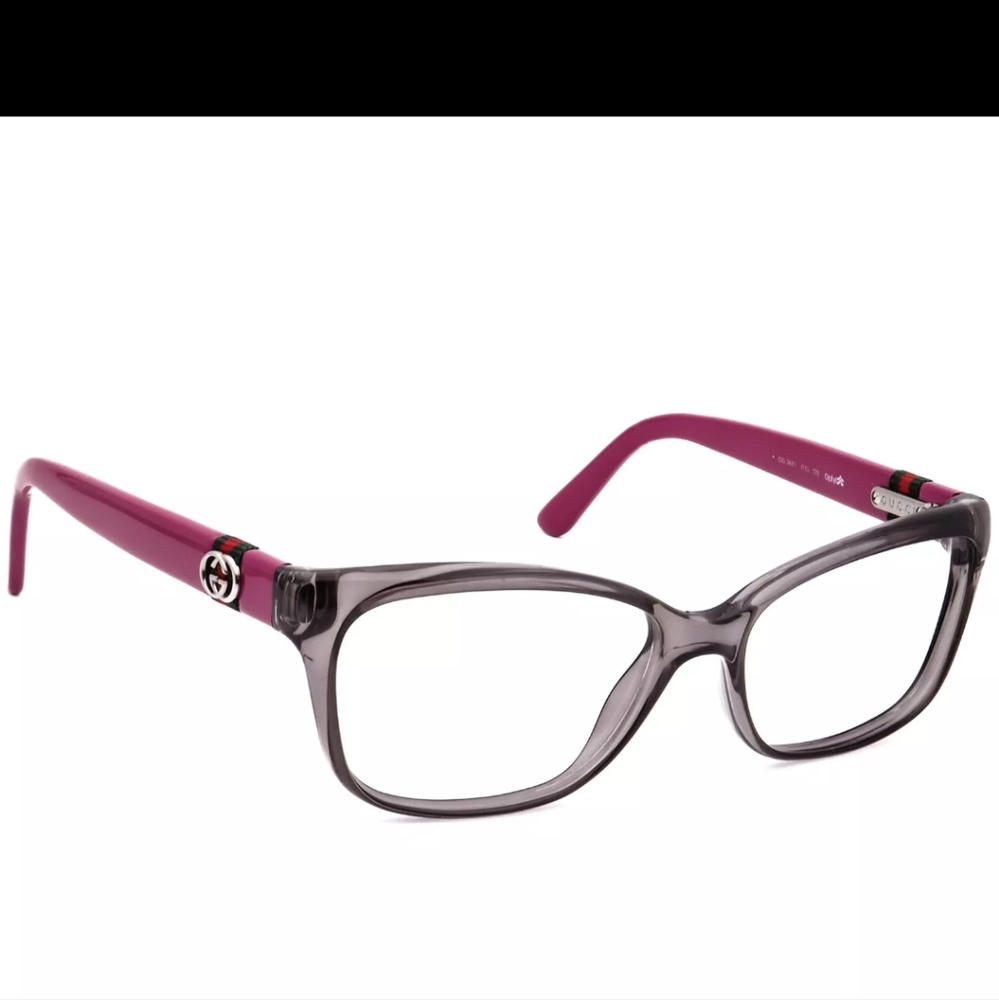 Gucci Eyeglasses GG 3683 4UG Smokey Gray/Fuchsia Square Frame